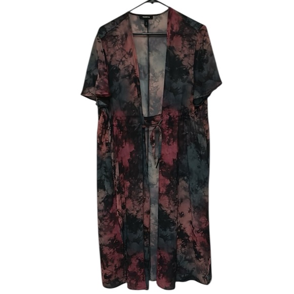 torrid Sweaters - Torrid Sheer Tie-Dye Kimono Cardigan Size 0 (Large)